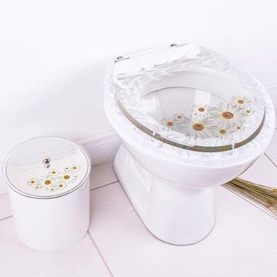 Assento Sanitário com Lixeira Margarida Oval Resina Plástica Parafusado Convencional Branco Pontto