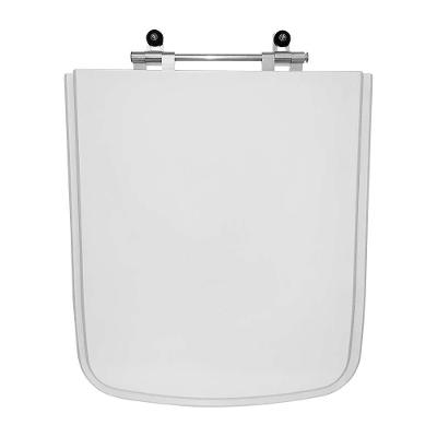 Assento Sanitário Atol para Vaso Jacuzzi Alongado MDF Fechamento Convencional Alumínio Branco Pontto