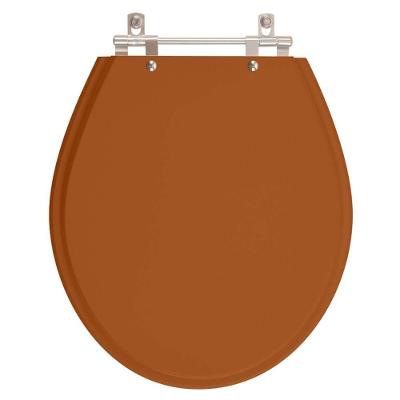 Assento Sanitário Carina Alongado MDF Fechamento Convencional Caramelo Pontto Lavabo