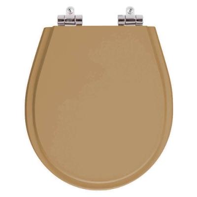 Assento Sanitário Avalon Alongado Resina Plástica Fechamento Suave com Amortecedor Amêndoa