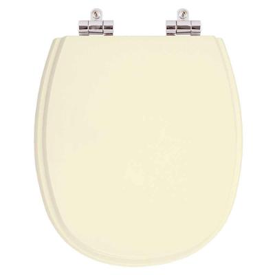 Assento Sanitário Aspen Alongado Resina Plástica Parafusado Fechamento Suave Creme Pontto Lavabo