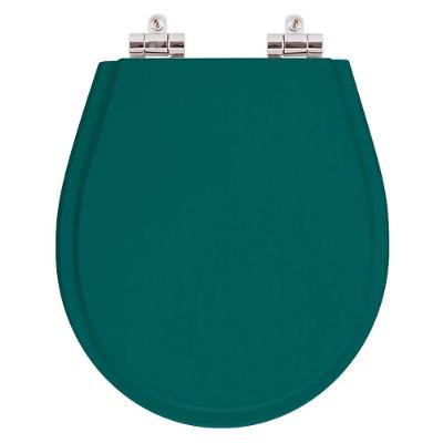 Assento Sanitário Avalon Alongado Resina Plástica Fechamento Suave Verde Amazonia Pontto Lavabo