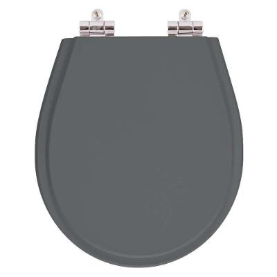 Assento Sanitário Avalon Alongado Polipropileno Fechamento Suave Cinza Quartzo Pontto Lavabo