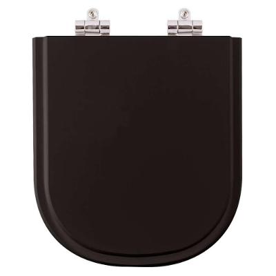 Assento Sanitário 6lpf Alongado Resina Plástica Soft Close Preto Pontto Lavabo