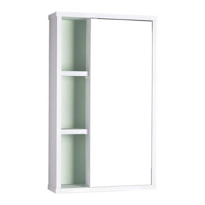 Armário para Banheiro Milano Suspenso 2 Prateleiras MDP 42CM Branco e Verde Menta Mercado