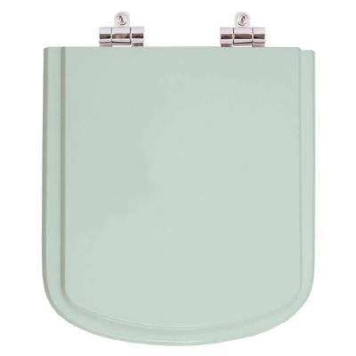 Assento Sanitário Bali Alongado Resina Plástica Fechamento Suave Verde Água Pontto Lavabo