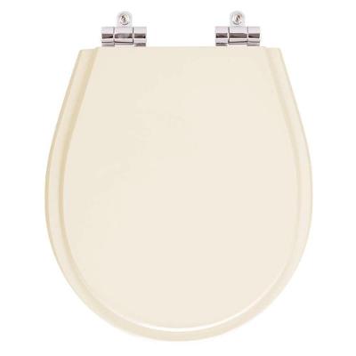 Assento Sanitário Aries Alongado Resina Plástica Fechamento Suave Bege Claro Pontto Lavabo