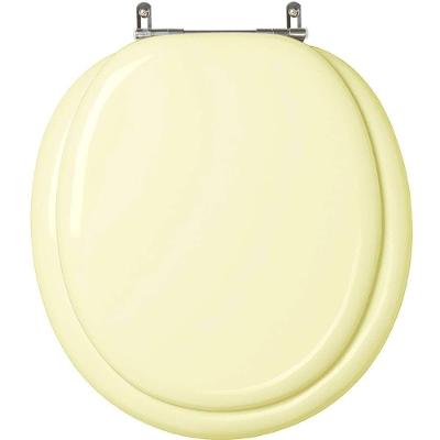 Assento Sanitário Almofadado Buzios para Vaso Hervy Alongado MDF com Espuma Vinil Brilhante