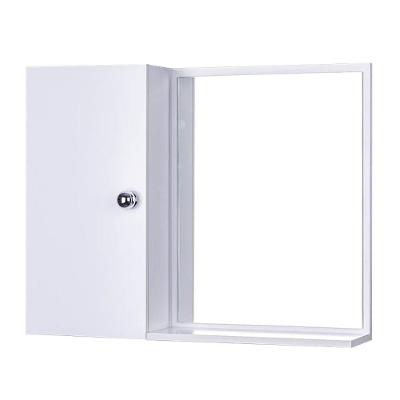 Armário para Banheiro com Espelho 1 Porta 2 Prateleiras 58CM Branco Mercado das Prateleiras