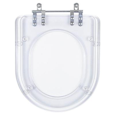 Assento Sanitário Carrara Alongado Resina Plástica Parafusado Convencional Transparente Pontto