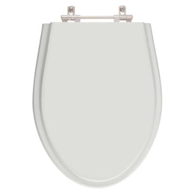 Assento Sanitário Absolute Sterling Silver Alongado MDF Convencional Alumínio Anodizado Cinza Pontto
