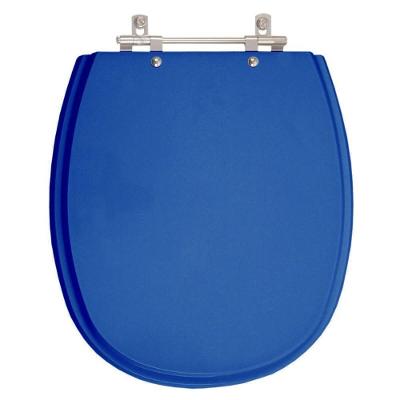 Assento Sanitário Aspen Alongado MDF Alumínio Anodizado Azul Pontto Lavabo