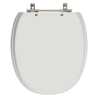 Assento Sanitário Ascot Sterling Silver Alongado MDF Fechamento Convencional Cinza Pontto Lavabo