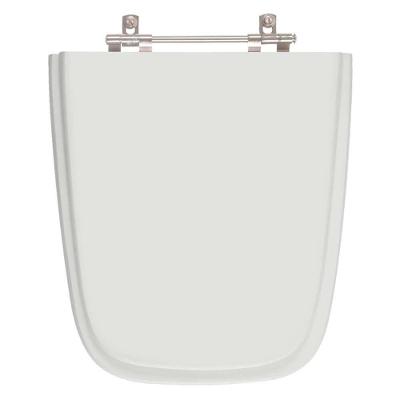 Assento Sanitário Aero Sterling Silver Alongado MDF Fechamento Convencional Cinza Pontto Lavabo