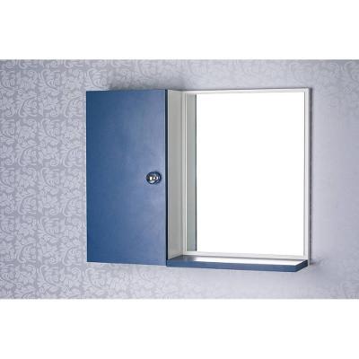Armário para Banheiro com Espelho Safira Suspenso 2 Prateleiras MDP 58CM Azul Marinho Mercado