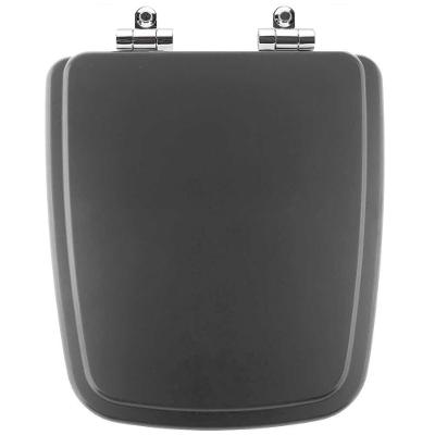 Assento Sanitário Boss Noir Alongado Resina Plástica Fechamento Suave Soft Close Preto Fosco Pontto