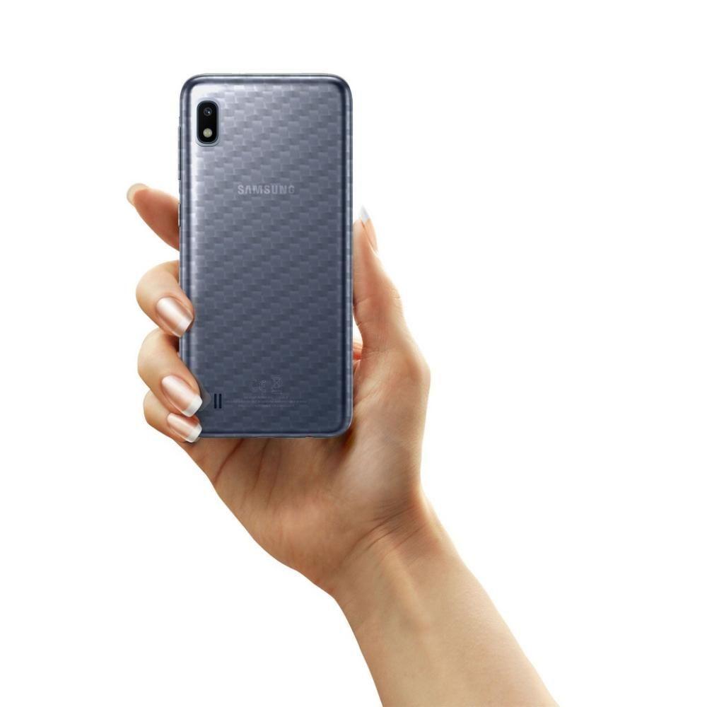 Película Traseira De Fibra De Carbono Transparente Para Samsung Galaxy A10 - Gorila Shield - 6