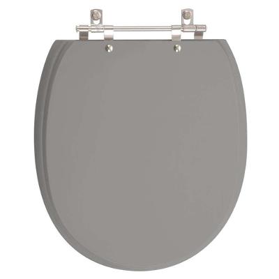 Assento Sanitário de Ville Alongado MDF Fechamento Convencional Cinza Pontto Lavabo