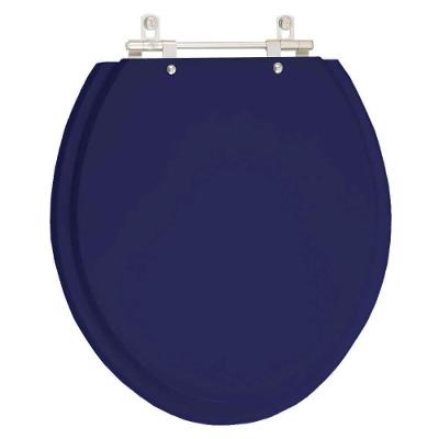 Assento Sanitário Convencional Oval Resina Plástica Alumínio Azul Cobalto Pontto Lavabo