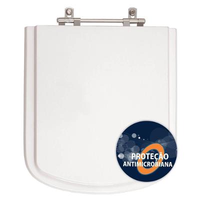 Assento Sanitário Bali Alongado Polipropileno Convencional Antibacteriano Branco Pontto