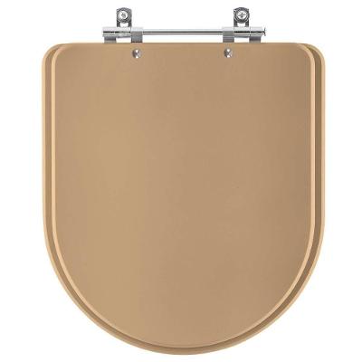 Assento Sanitário Carrara para Vaso Deca Alongado MDF Fechamento Convencional Bege Pontto Lavabo
