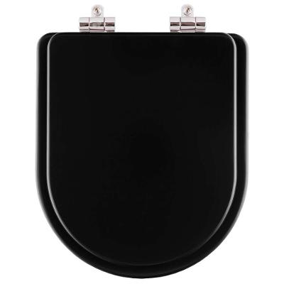 Assento Sanitário Carrara Alongado Resina Plástica Fechamento Suave Preto Fosco Pontto Lavabo