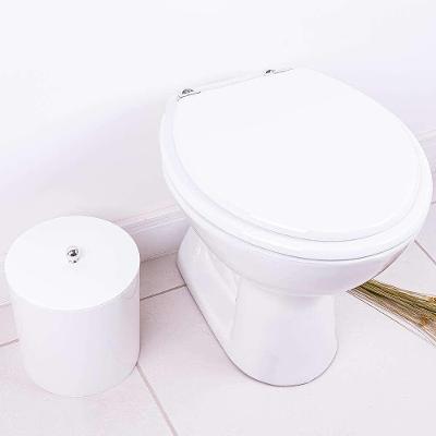 Assento Sanitário Carina Alongado MDF Fechamento Convencional Alumínio Anodizado Branco Neve Pontto