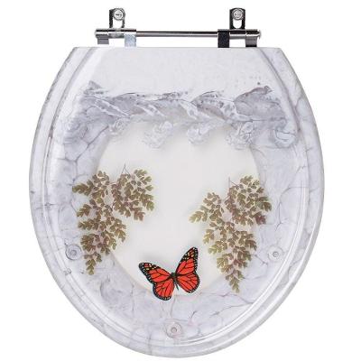 Assento Sanitário Convencional Oval Resina Plástica Parafusado com Borboleta Vermelha Branco