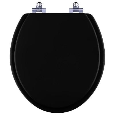 Assento Sanitário Convencional Oval Plástico Fechamento Suave Preto Pontto Lavabo