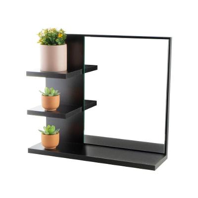 Armário para Banheiro Nice Suspenso 1 Porta MDP 40CM Preto Mercado das Prateleiras