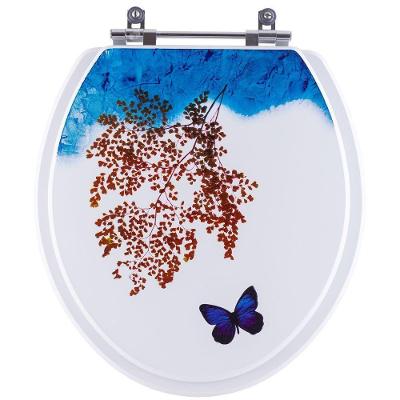 Assento Sanitário Borboleta Oval MDF Fechamento Convencional Branco Pontto Lavabo