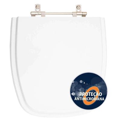 Assento Sanitário Avant Plus Alongado Resina Plástica Parafusado Anti Bactéria Branco