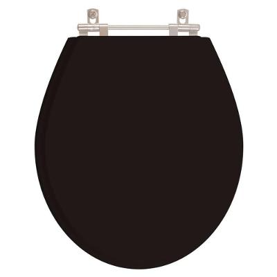 Assento Sanitário Angra Alongado MDF Alumínio Anodizado Preto Pontto Lavabo