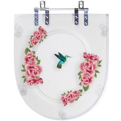 Assento Sanitário Beija Flor Alongado Resina Plástica Parafusado Convencional Transparente Pontto