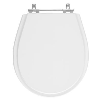 Assento Sanitário Aries Alongado Resina Plástica Convencional Alumínio Branco Pontto Lavabo