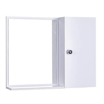 Armário para Banheiro com Espelho 1 Prateleira MDP 58CM Branco Mercado das Prateleiras