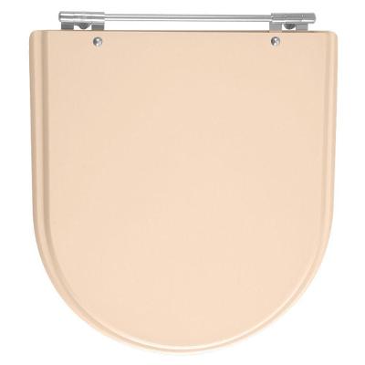 Assento Sanitário Calypso Alongado MDF Fechamento Convencional Alumínio Anodizado Coral Pontto