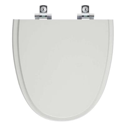 Assento Sanitário Aloha Alongado Plástico Fechamento Suave Cinza Prata Pontto Lavabo