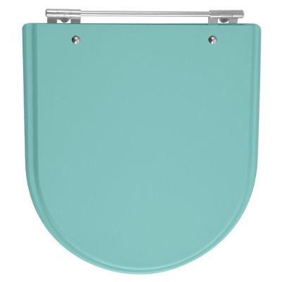 Assento Sanitário Calypso Alongado MDF Fechamento Convencional Alumínio Anodizado Verde Jade