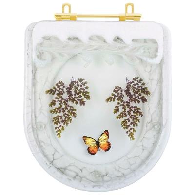 Assento Sanitário Borboleta Amarela Carrara Alongado Resina Plástica Parafusado Convencional Branco