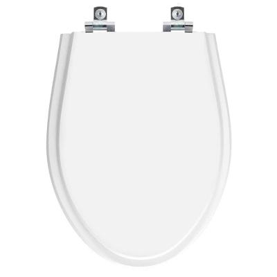 Assento Sanitário Agata Alongado Parafusado Fechamento Suave com Amortecedor Branco Pontto Lavabo