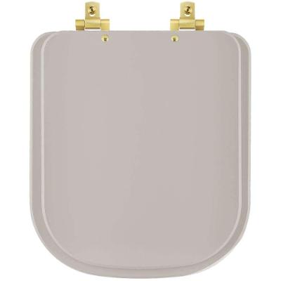 Assento Sanitário Axis Barbante para Vaso Deca Convencional Polipropileno Fechamento Suave Bege