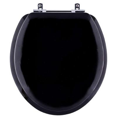 Assento Sanitário Dalia Alongado MDF Almofadado Preto Pontto Lavabo