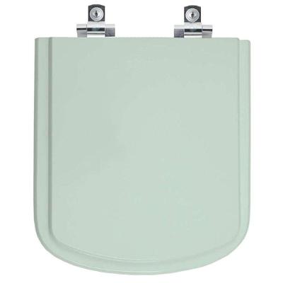 Assento Sanitário Bali Alongado Polipropileno Fechamento Suave Verde Água Pontto Lavabo