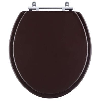 Assento Sanitário Convencional Oval Resina Plástica Alumínio Anodizado Marrom Pontto Lavabo