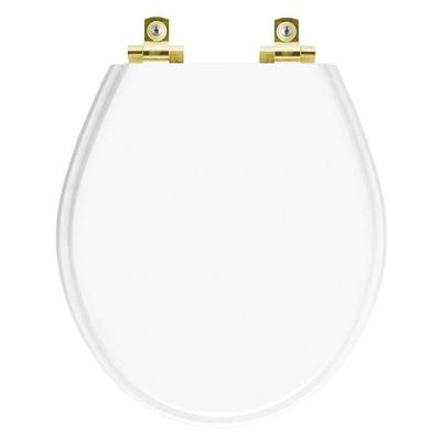 Assento Sanitário Carina Alongado Polipropileno Fechamento Suave Branco Pontto Lavabo 40CM