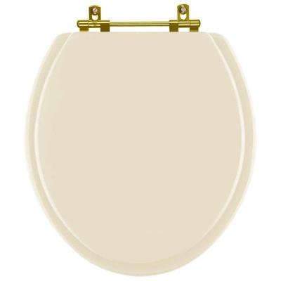 Assento Sanitário Convencional Oval Bone MDF Fechamento Tradicional Bege Pontto Lavabo