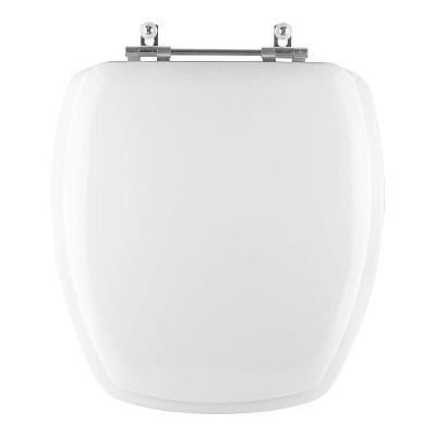 Assento Sanitário Almofadado Thema Oval MDF Fechamento Convencional Branco Pontto Lavabo 40CM
