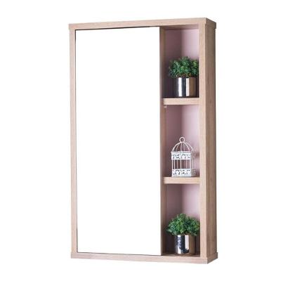 Armário para Banheiro Milano Suspenso 1 Porta MDP 42CM Rosa Claro Pontto Lavabo