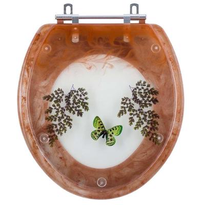 Assento Sanitário Borboleta Redondo Resina Plástica Parafusado Convencional Caramelo Pontto Lavabo